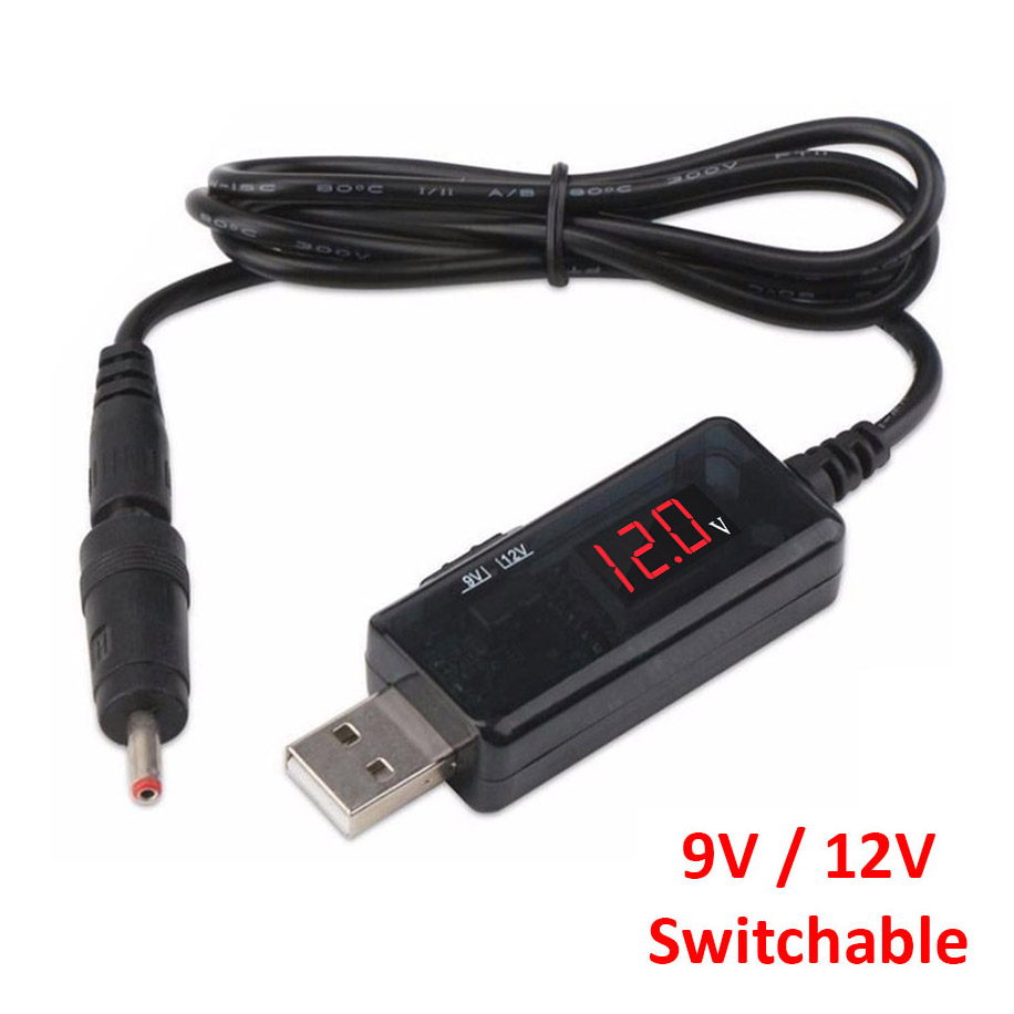 DC 5V to 9V & 12V USB Step-up Booster Cable