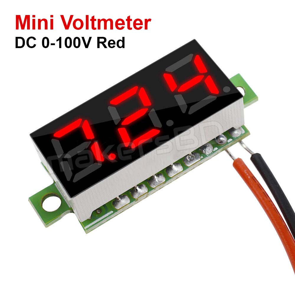 0.36 Inch Mini Voltmeter 2-Wire RED LED Display DC 2.5-30V Battery Voltage Panel Monitor