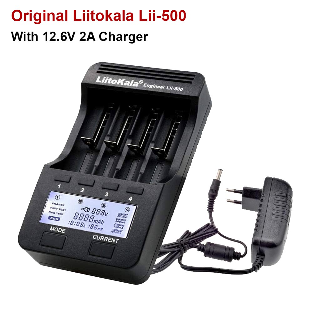 Original Liitokala Lii-500 Battery Capacity Tester with Charger