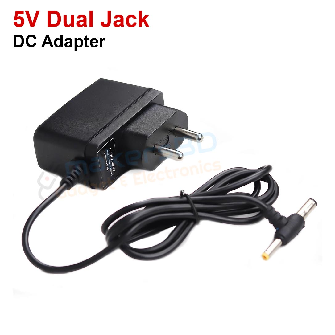 5V DC Adapter Charger with Dual Jack 1A with Indicator