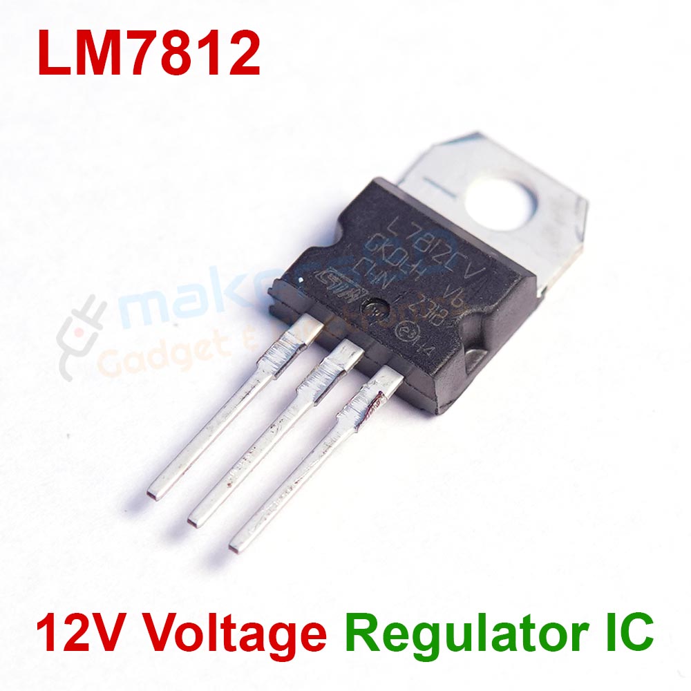 LM7812 Voltage Regulator IC 12V 1.5A 3 Pin Leads TO-220 Package Fixed Voltage