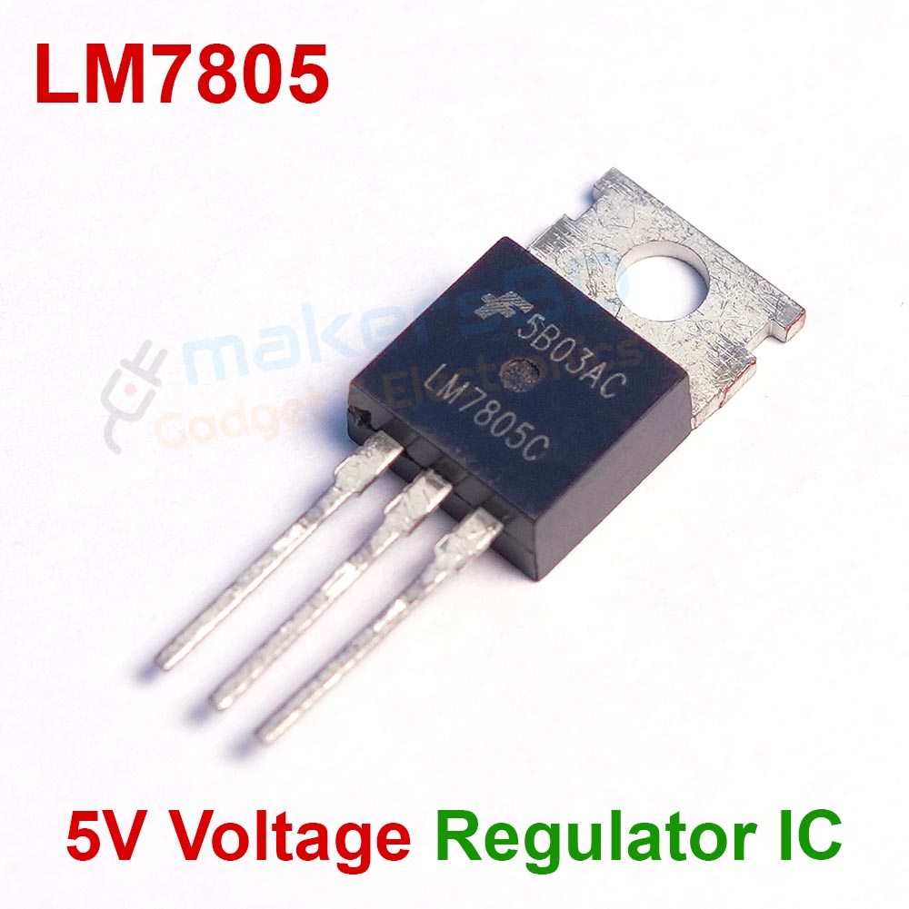 LM7805 Voltage Regulator IC 5V 1.5A 3 Pin Leads TO-220 Package Fixed Voltage