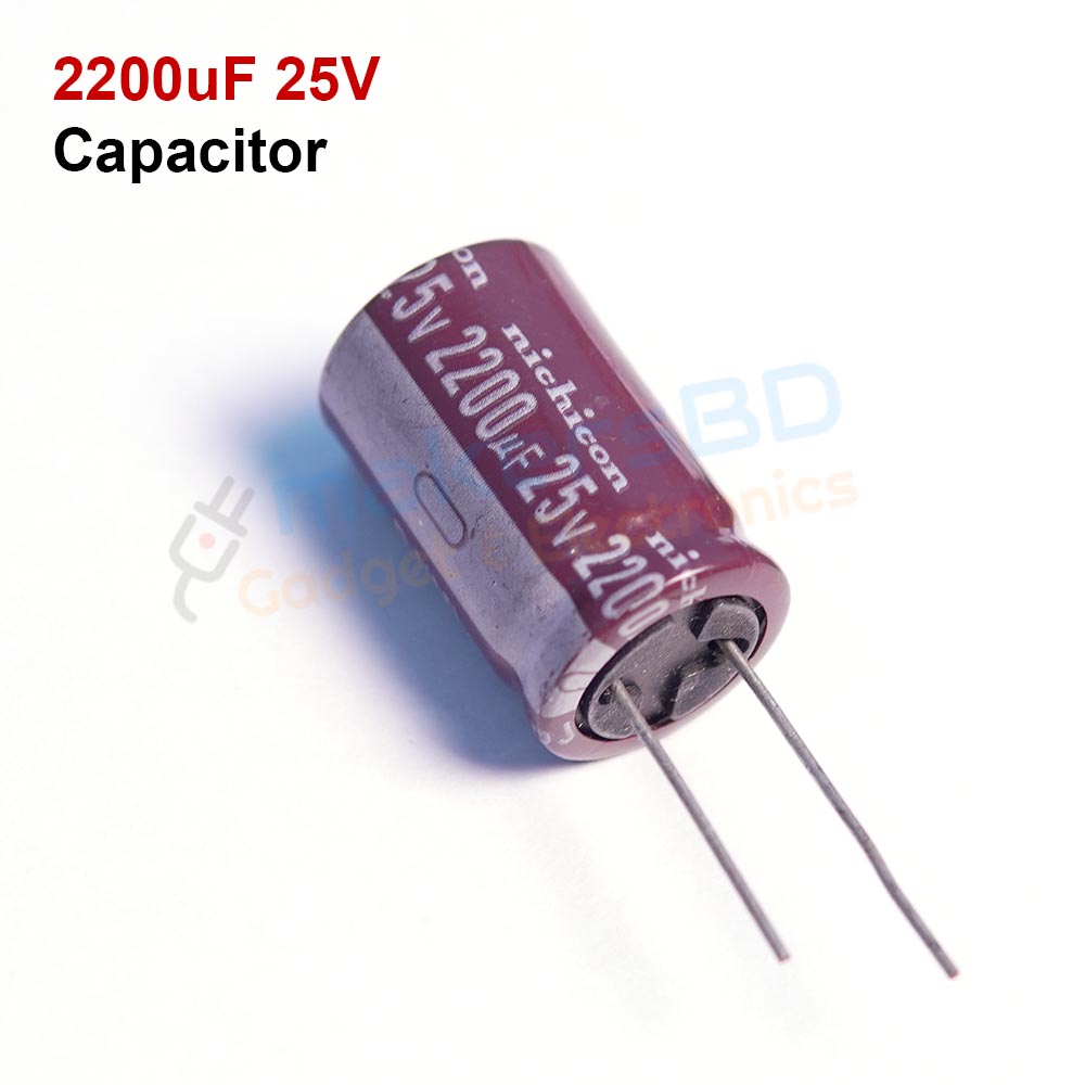 2200uF 25V Electrolytic Capacitor