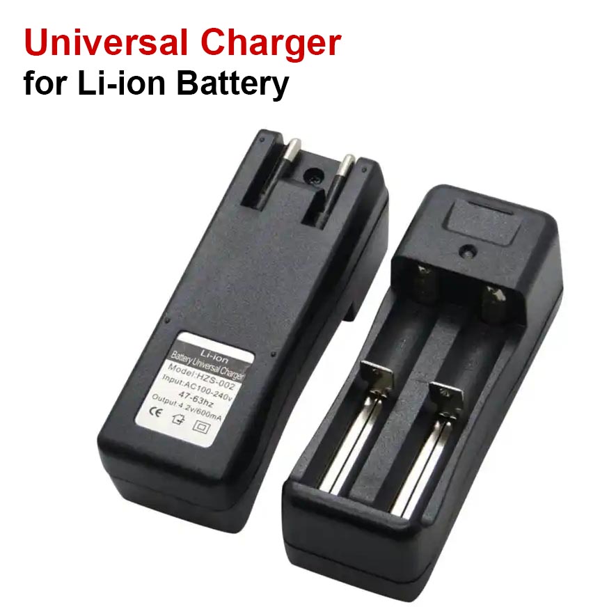 Universal Lithium Battery Charger Dual Slot 4.2V 18650/16340/14500/17670 Batteries