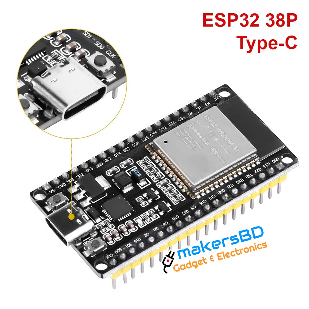 ESP32 38 Pin NodeMCU WiFi and Bluetooth Development Board