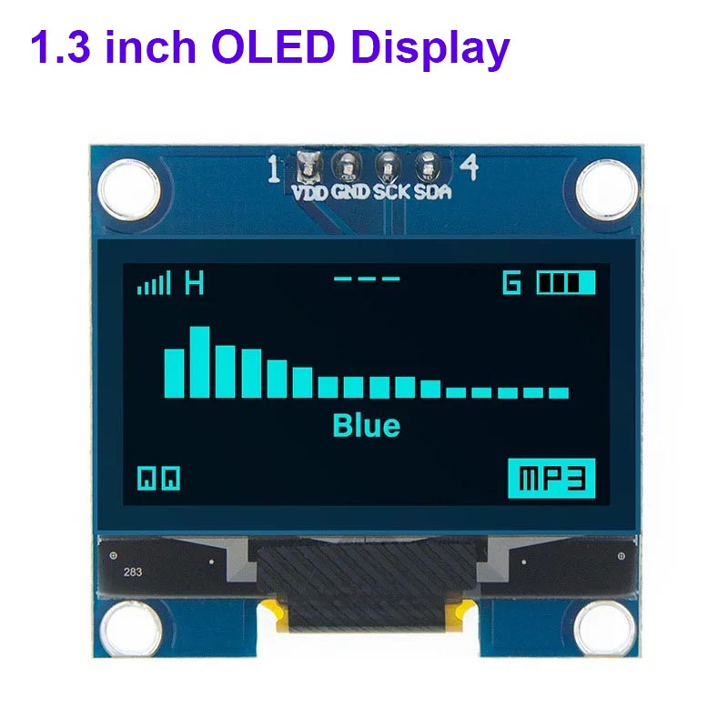 1.3" inch OLED display module blue color drive chip sh1106 128x64 IIC I2C