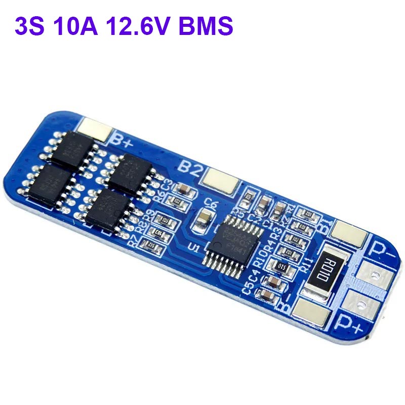 3S 10A BMS 12V Lithium Battery Charge Protection Board 12.6V