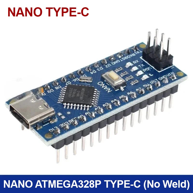 Arduino Nano CH340 16Mhz ATMEGA328P Type-C Non-Weld