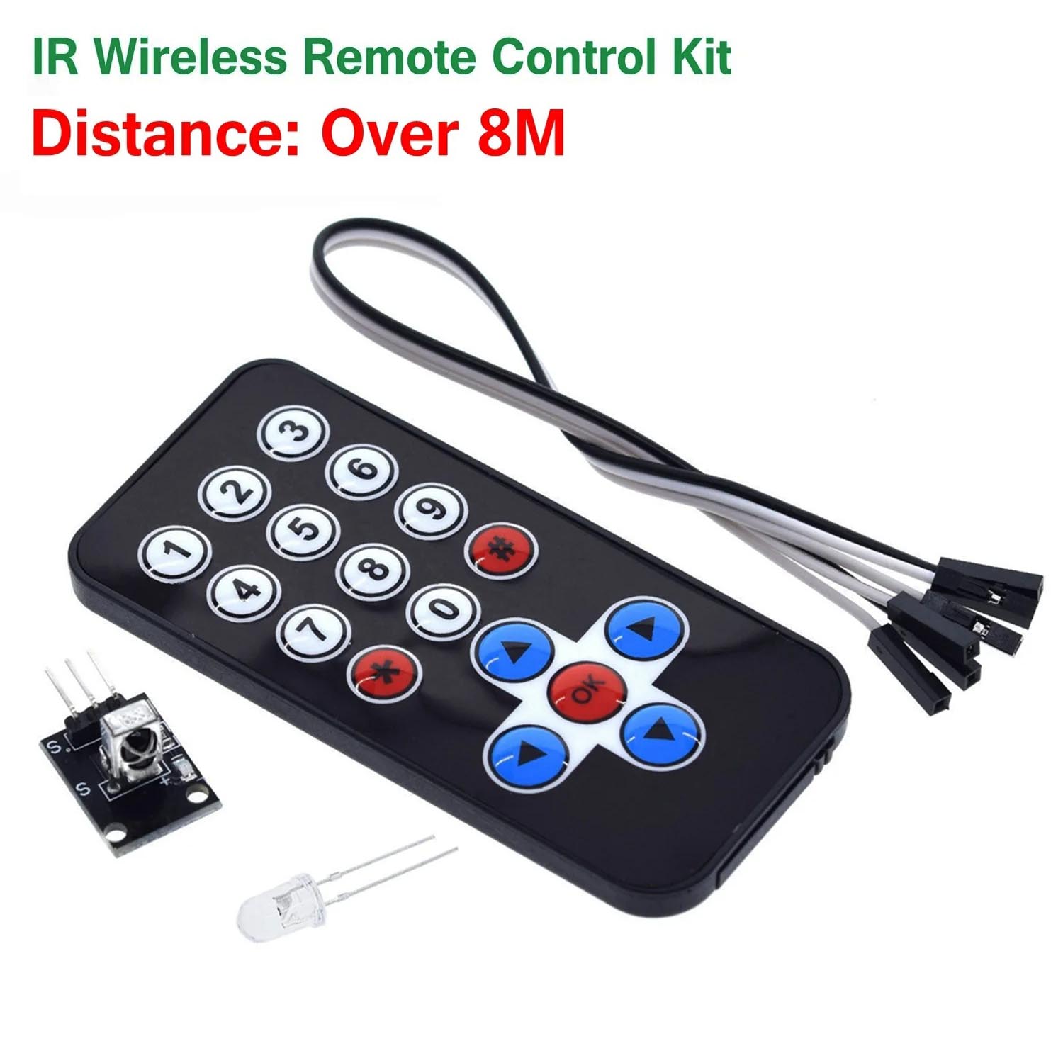 IR Wireless Remote Control & Receiver Module Kit HX1838 For Arduino Raspberry Pi