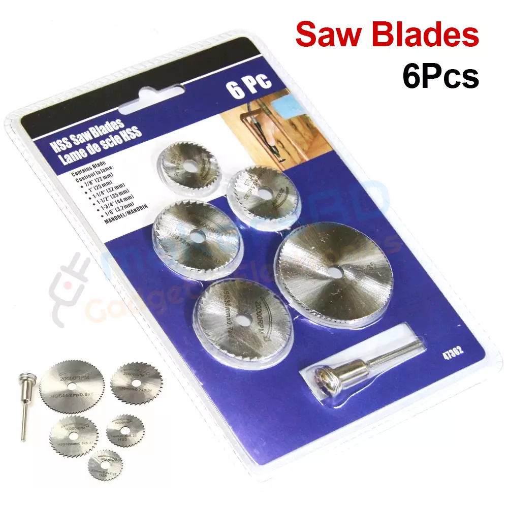 Mini Circular Saw Blade 6Pcs Set HSS Cutting Disc