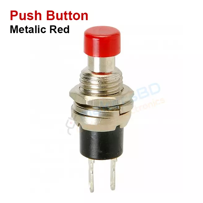 Push Button Switch Mini Metalic PBS-110 Press Break -Red