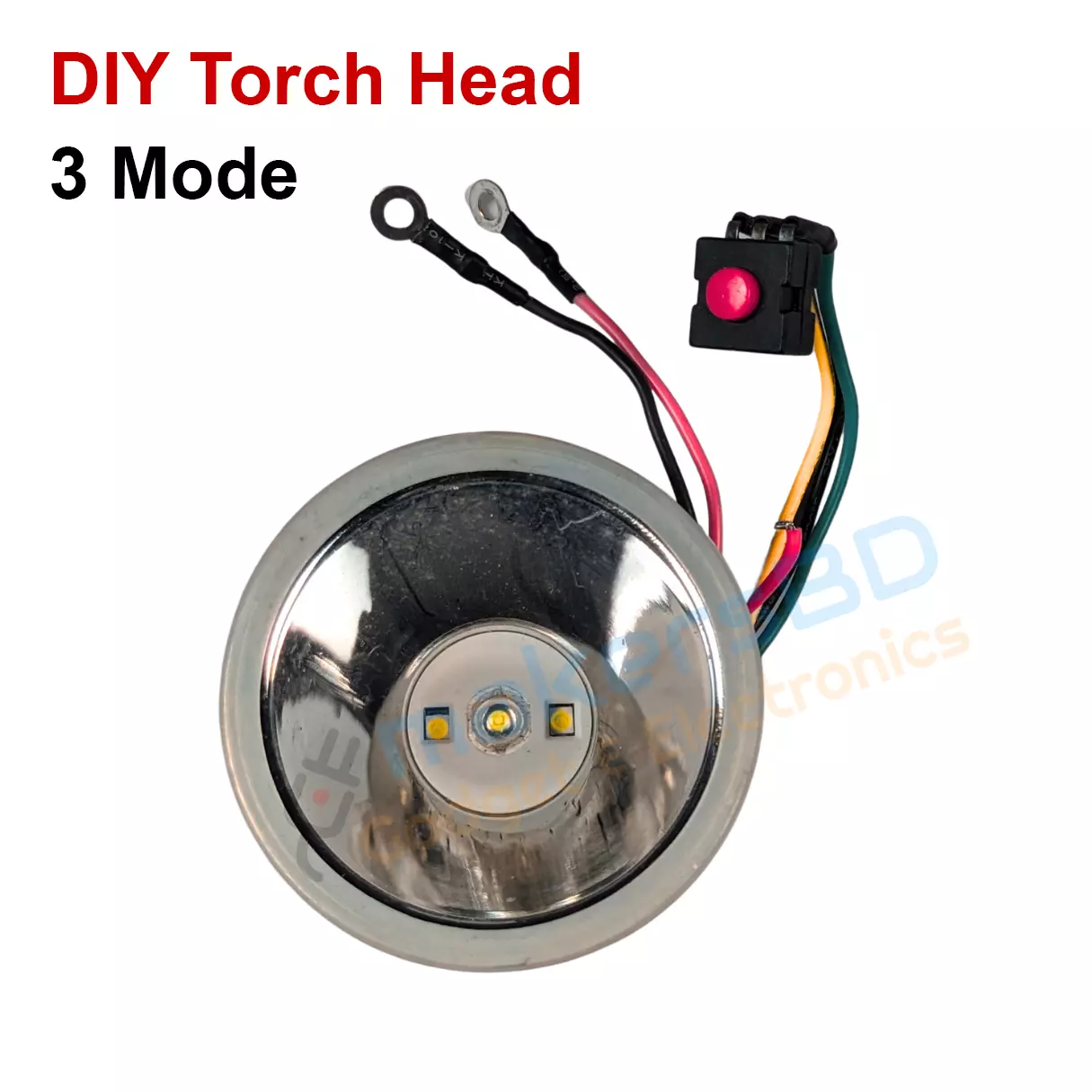 DIY LED Torch Head with 3 Modes With Integrated Circuit