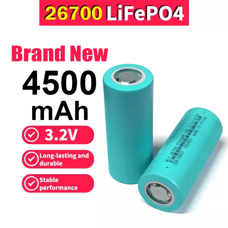 26700 4.5Ah 4500mAh 3.2V Brand New LiFePO4 Lithium Iron Phosphate Battery