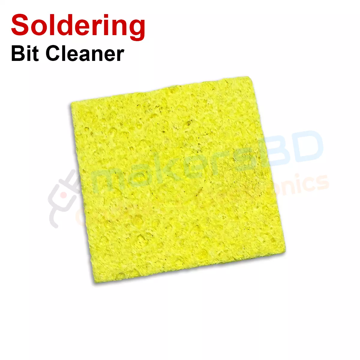 Soldering Bit Cleaner Sponge 56x56x1.5mm Yellow- 1Pc