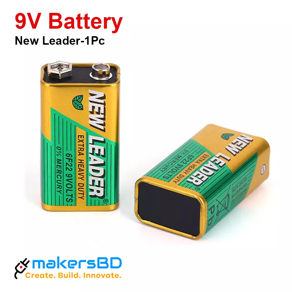 9V New Leader 6F22 Extra Heavy Duty Battery
