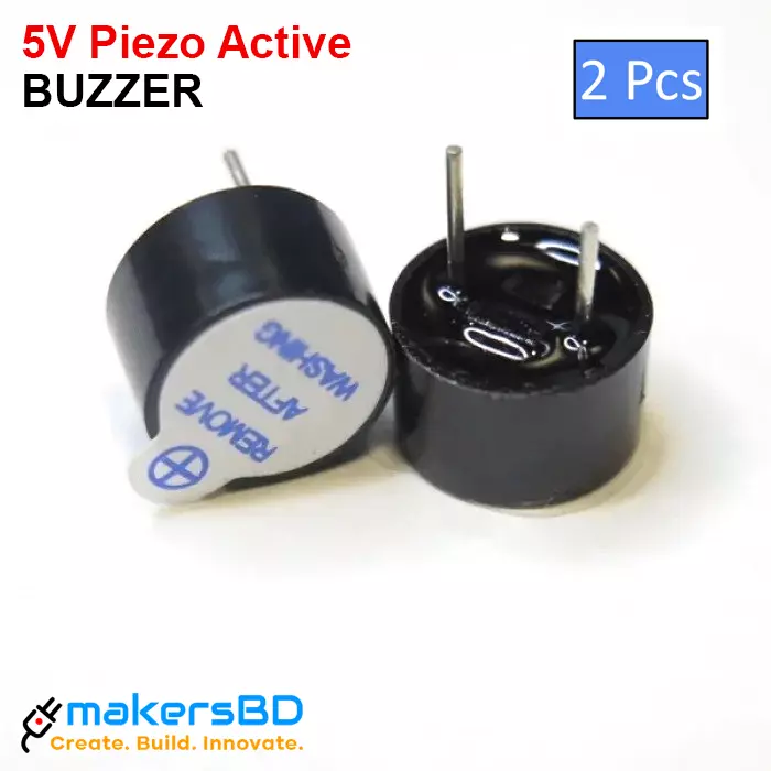 5V Buzzer Active Piezo Buzzer for Arduino (2Pcs)