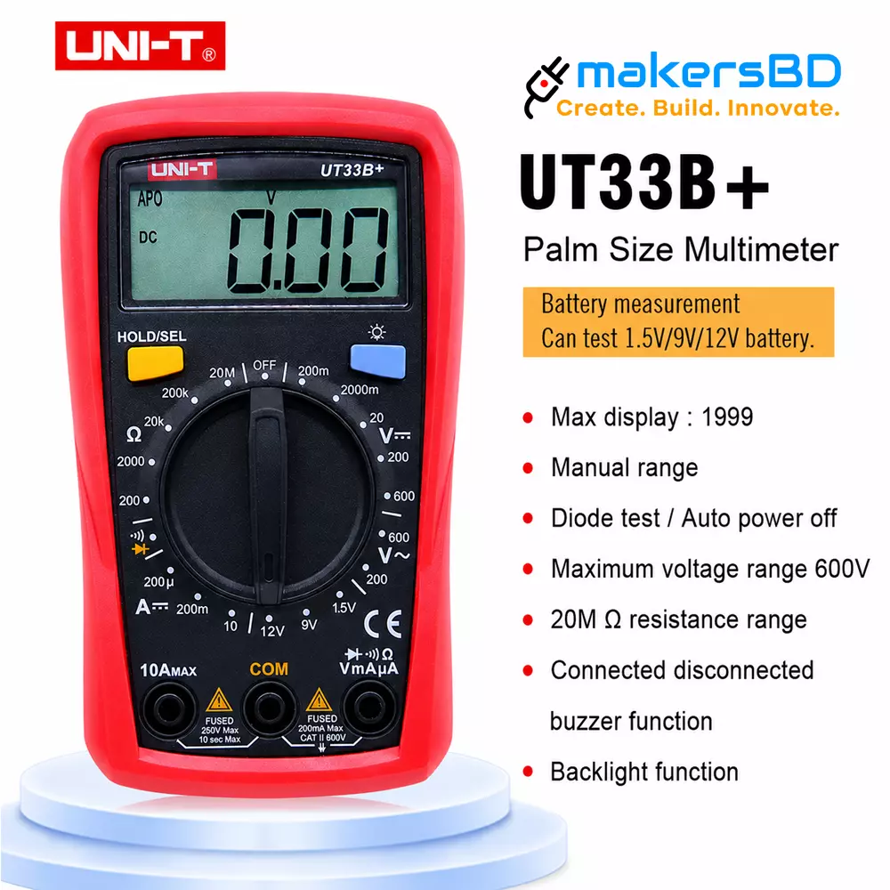 Original UNI-T UT33B+ Palm Size Digital Pocket Multimeter Best Price in Bangladesh