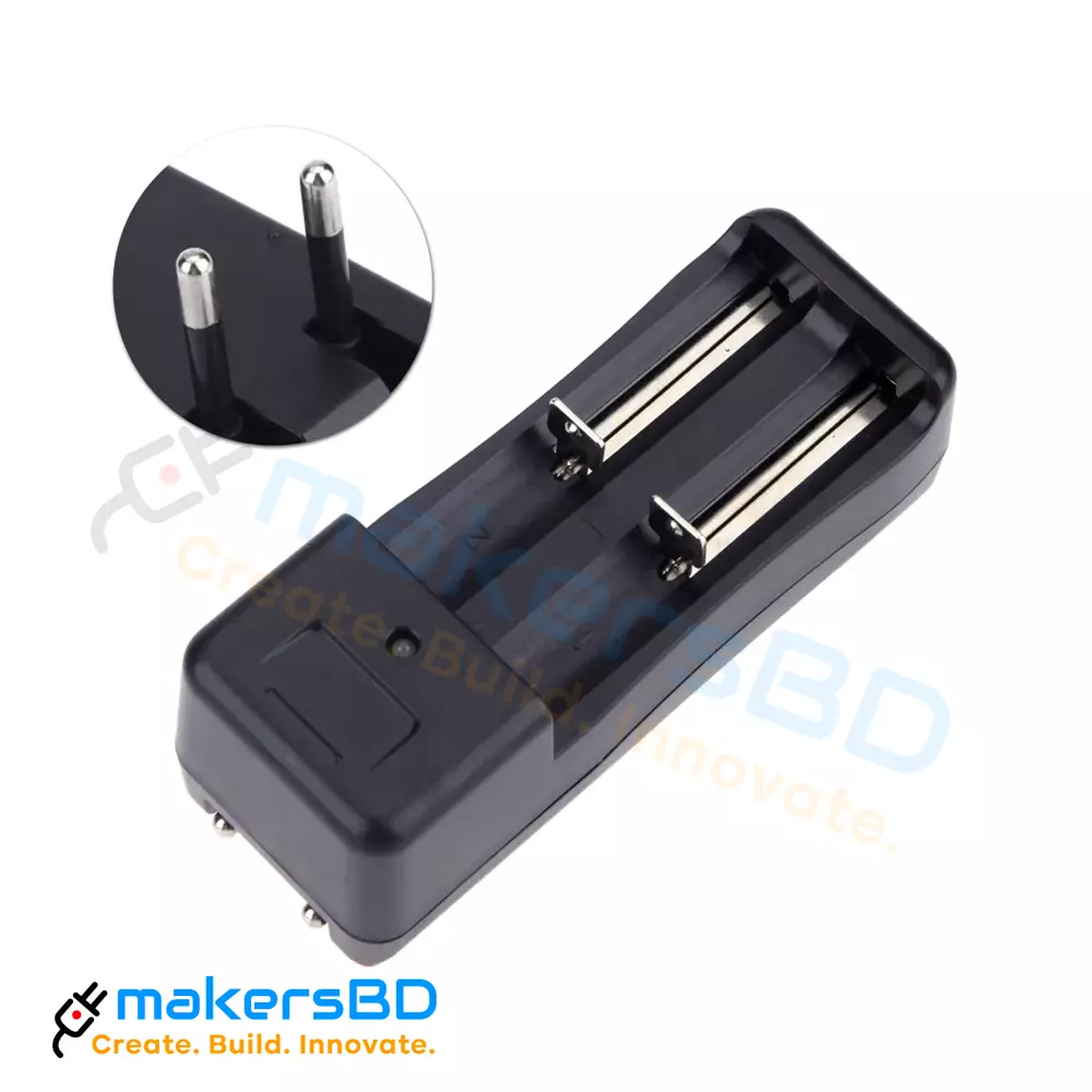 Lithium Battery Universal Charger Dual Slot 4.2V 18650/16340/14500/17670 Batteries