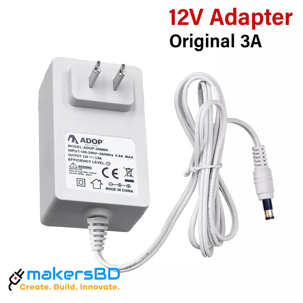 Original 12V 3A Power Adapter for DC Fan Light DC UPS Multipurpose DC Adapter
