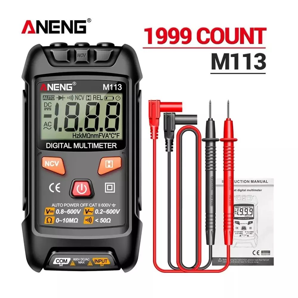ANENG M113 Digital Multimeter with NCV Tester Smart Auto Digital Multimeter